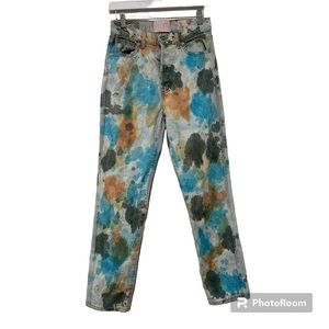 Revice Tie Dye Ex-boyfriend High Rise Jeans Straight Leg